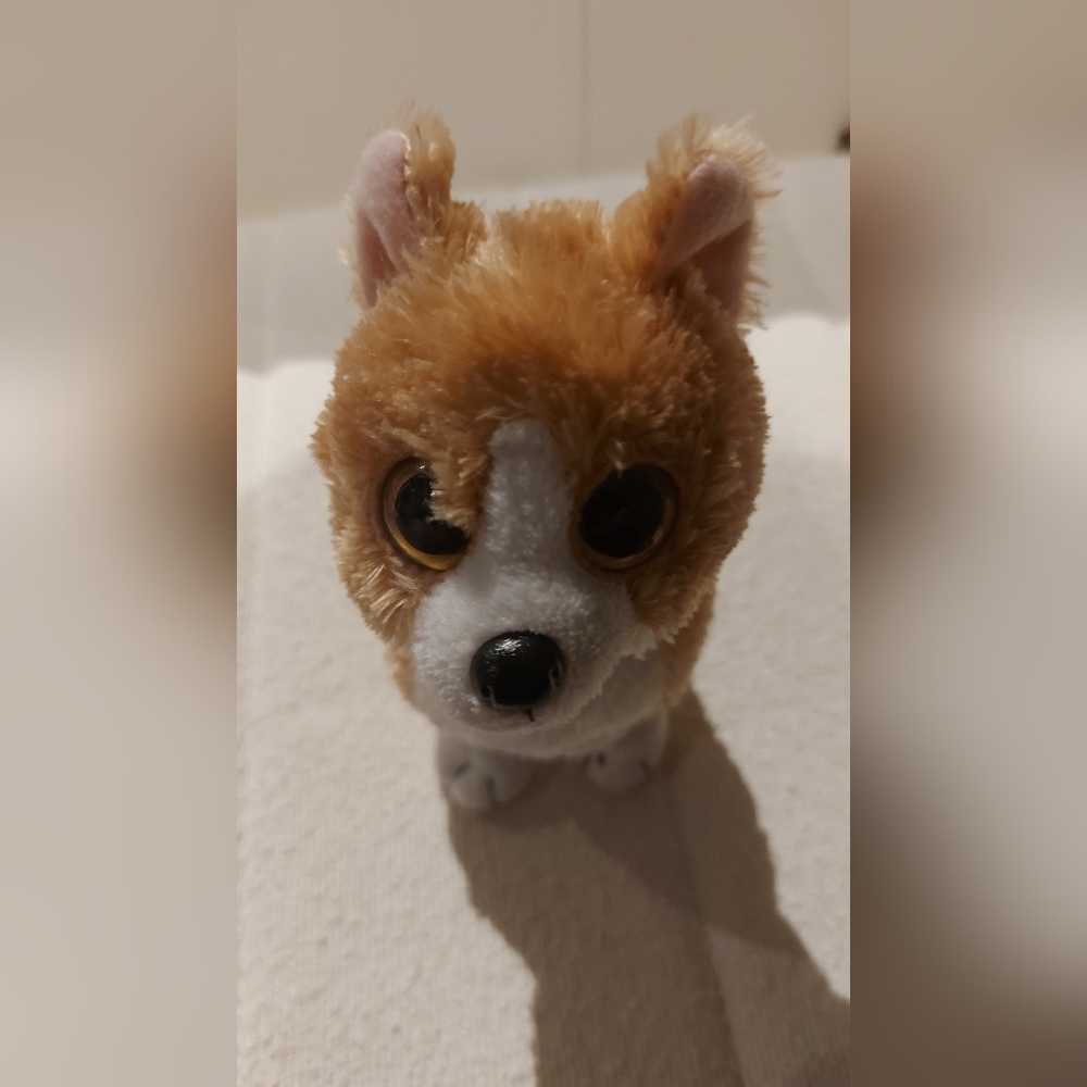Ty Plush Dog with Brown and Black Fur- Otis